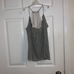 Black and white stripe spaghetti strap